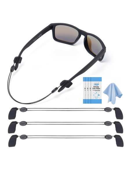 Correa Ajustable para Gafas Maitsol 3 Pcs Negra 38 cm
