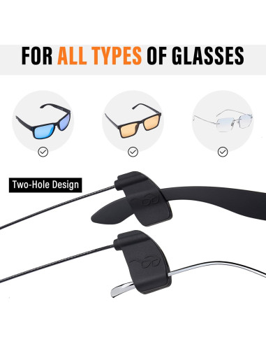 Correa Ajustable para Gafas Maitsol 3 Pcs Negra 38 cm