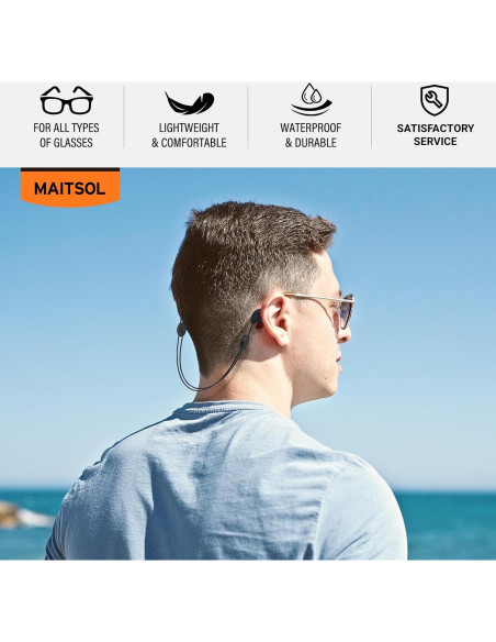 Correa Ajustable para Gafas Maitsol 3 Pcs Negra 38 cm