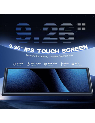 Pantalla Portátil Inalámbrica Krunia 9.26" GPS Bluetooth