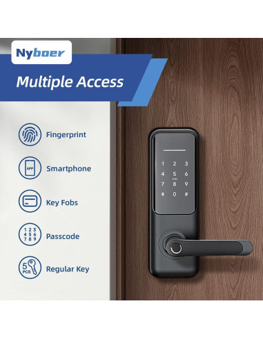 Cerradura Inteligente Nyboer NY-H3B-PLUS con Huella y Teclado