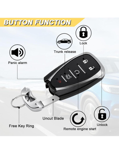 Control Remoto Llave Chevy Malibu Camaro 2016-2021 4 Botones