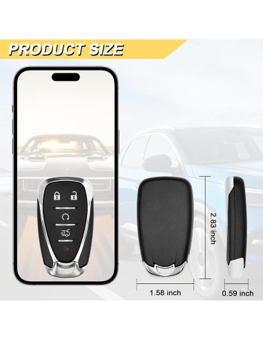 Control Remoto Llave Chevy Malibu Camaro 2016-2021 4 Botones