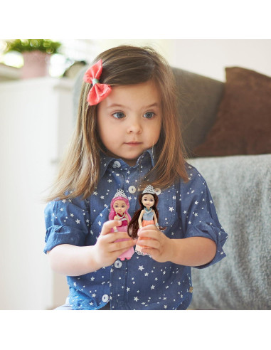 Juego de Muñecas Princesa Pequeñas - 6 Figuras con Tiara