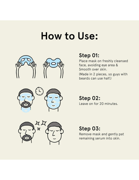 Mascarilla Facial Hidratante Jaxon Lane para Hombres - 2 Pzs