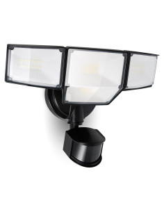 Luz de Seguridad LED LUTEC 80W 9000LM 4 Cabezas IP65
