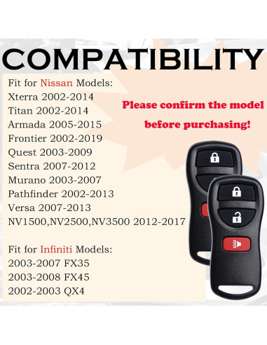 Control Remoto Nissan Xterra Titan Armada 2002-2019