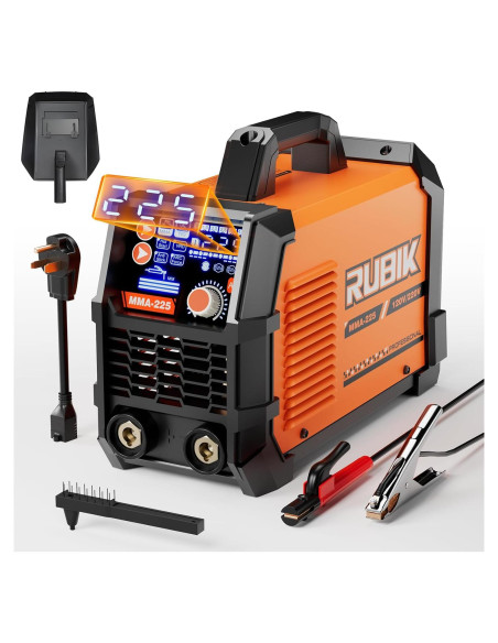 Soldador Stick Rubik MMA 225A Pantalla Digital 110V/220V