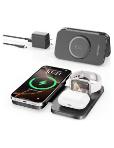 Cargador Inalámbrico Magnético RYND 3 en 1 para iPhone