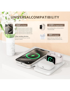 Cargador Inalámbrico Magnético RYND 3 en 1 para iPhone 2