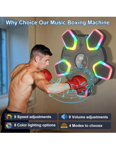 Máquina de Boxeo Musical LMNIOYI BO-002 con Guantes 2