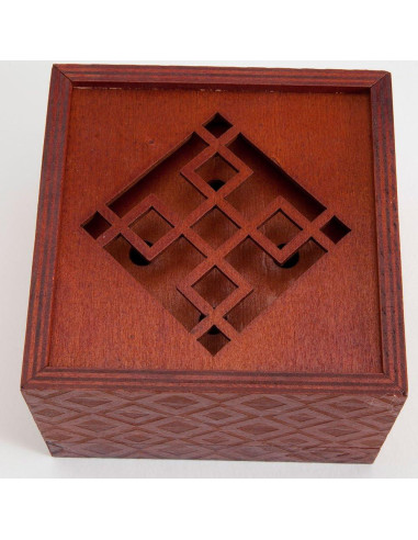 Caja de Puzzle de Madera Bits and Pieces - Emperador 11,11 cm
