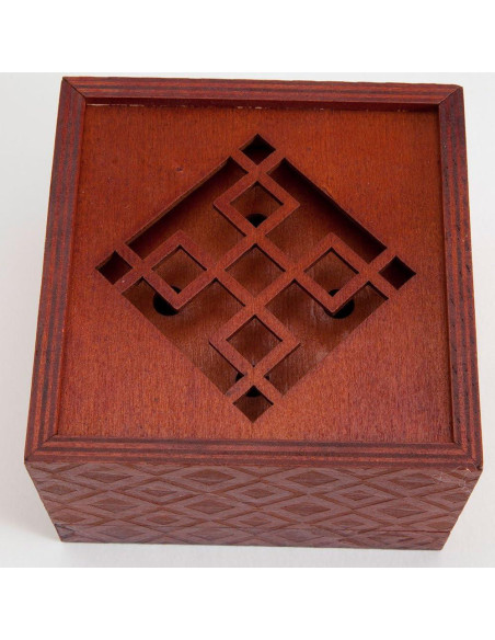 Caja de Puzzle de Madera Bits and Pieces - Emperador 11,11 cm
