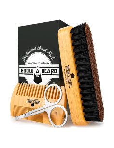 Kit de Aseo para Barba GROW ALPHA BEARD con Cepillo y Peine