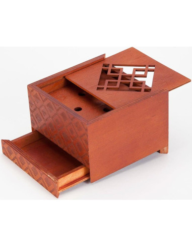 Caja de Puzzle de Madera Bits and Pieces - Emperador 11,11 cm