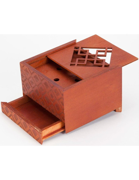 Caja de Puzzle de Madera Bits and Pieces - Emperador 11,11 cm