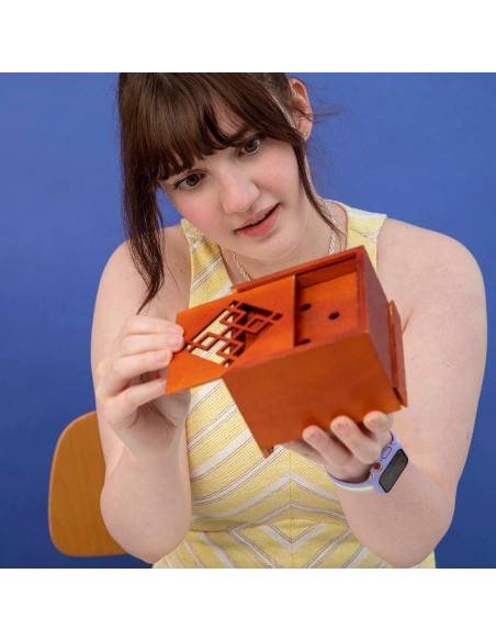 Caja de Puzzle de Madera Bits and Pieces - Emperador 11,11 cm