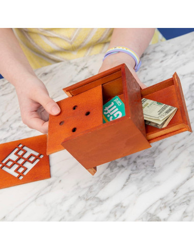 Caja de Puzzle de Madera Bits and Pieces - Emperador 11,11 cm