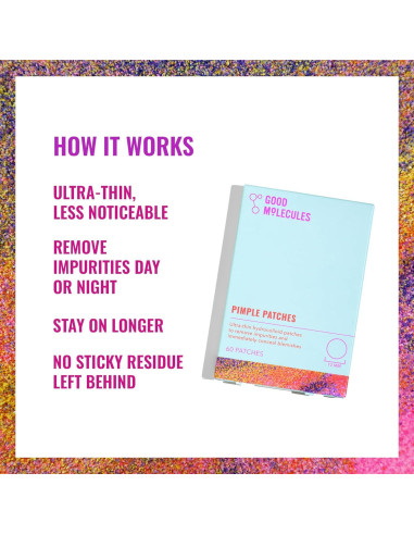 Parches Hidrocoloides Good Molecules para Acné - 60 Parches