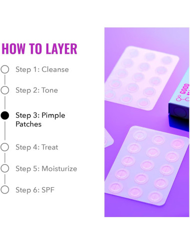 Parches Hidrocoloides Good Molecules para Acné - 60 Parches