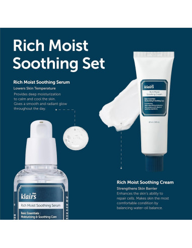 Crema Calmante Rica DearKlairs 80ml - Hidratante Piel Sensible