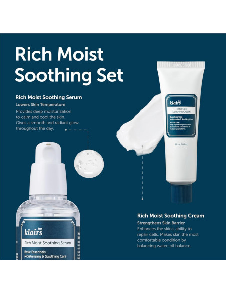 Crema Calmante Rica DearKlairs 80ml - Hidratante Piel Sensible