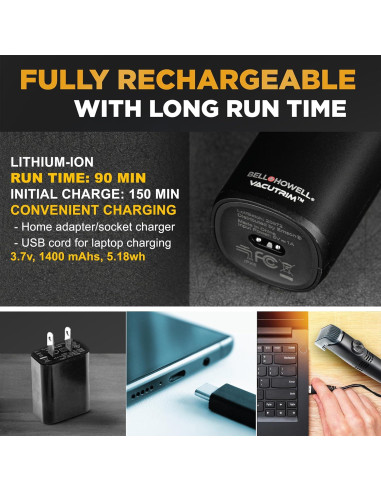 Recortadora de Barba Vacutrim Sin Cable 20 Longitudes Negra