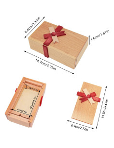 Caja de Rompecabezas Madera EEOCWF con Compartimento Secreto 2