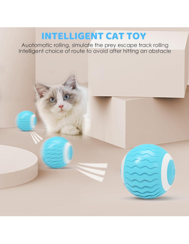 Bola Interactiva para Gatos PAKOO Eléctrica LED 4,57cm