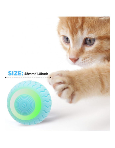 Bola Interactiva para Gatos PAKOO Eléctrica LED 4,57cm