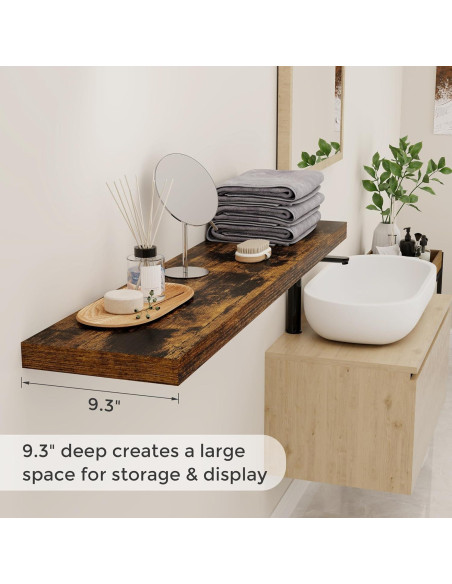 Estante Flotante Recuerdos Divertidos 120x23.6 cm Rústico