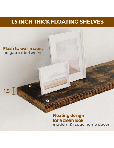 Estante Flotante Recuerdos Divertidos 120x23.6 cm Rústico