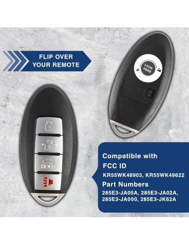 Llave Remota KeylessOption para Nissan Altima 2007-2015