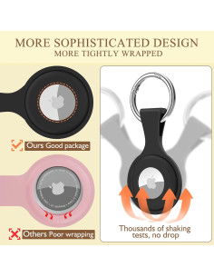 Paquete de 4 Fundas de Silicona para AirTag Wanchel 2