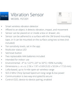 Sensor de Vibración YoLink YS7201-UC 400m Alerta SMS/Email 2