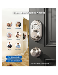 Cerradura Electrónica Veise RZ-A con Teclado y Auto Bloqueo 2