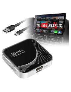 Adaptador Inalámbrico 3-en-1 TERUNSOU CarPlay y Android Auto