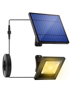 Foco Solar LED Ousam 3000K Impermeable 5M para Exterior