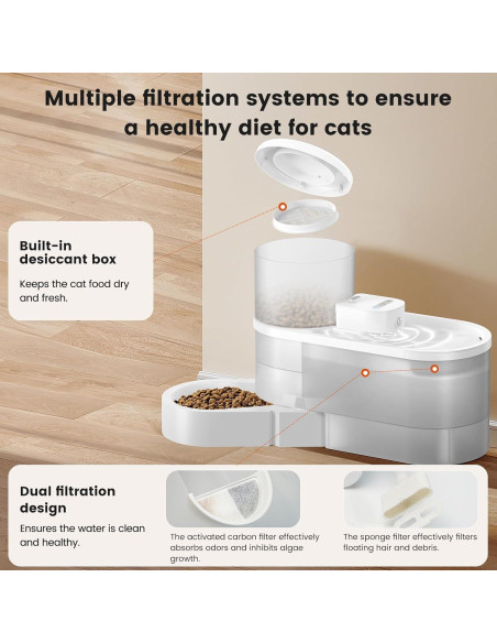 Dispensador Automático de Comida y Agua DAAMENT 2 en 1