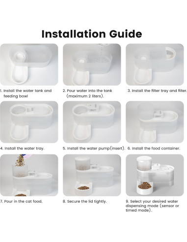 Dispensador Automático de Comida y Agua DAAMENT 2 en 1