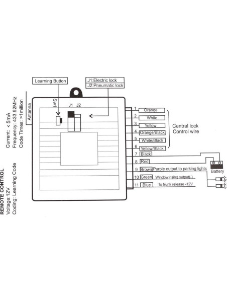 Kit Control Remoto Universal X AUTOHAUX para Coche 12V
