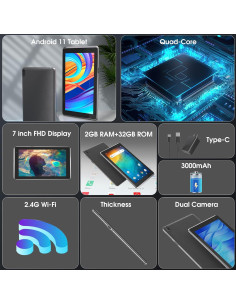 Tableta RUIQIAI AIQ2 7" Android 11 2GB 32GB 1TB Expandible 2