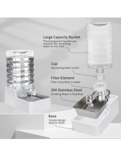 Dispensador de Agua Automático MASOCAT 9L para Perros y Gatos 2