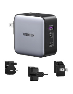 Cargador USB C UGREEN 65W Internacional 3 Puertos