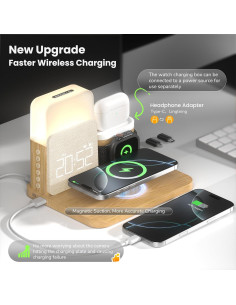 Estación de Carga Inalámbrica RichBird S32-03 con Reloj 2