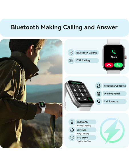 Reloj Inteligente Yoever IDW20 1.91" HD Bluetooth IP68