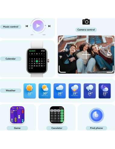 Reloj Inteligente Yoever IDW20 1.91" HD Bluetooth IP68