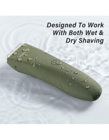 Recortadora Eléctrica MANSPOT para Vello Público Verde