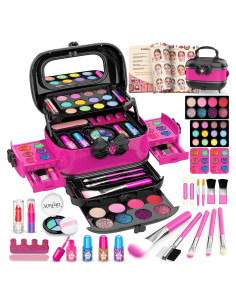 Kit de Maquillaje para Niñas Hollyhi 58 Piezas Rosa