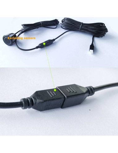 Cable de Extensión para Sensores Parktronic 2 Pcs 4.48m 2 Pines